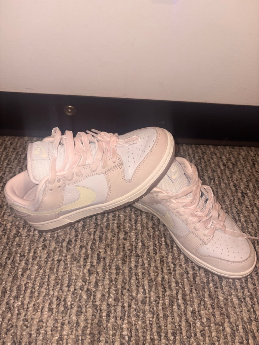 Nike Women’s Low-Top Sneakers in Light Pink and Cream